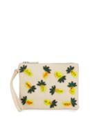 Pia Pineapple Zip-top Clutch Bag