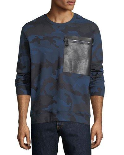 Camouflage Leather-zip-pocket