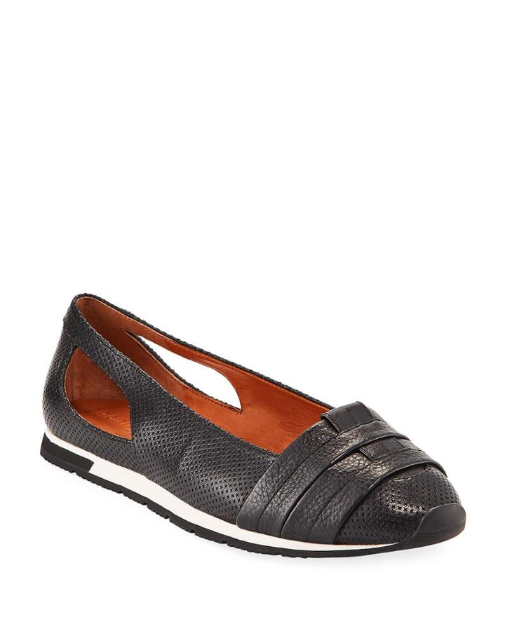 Luca Cutout Leather Comfort Flats