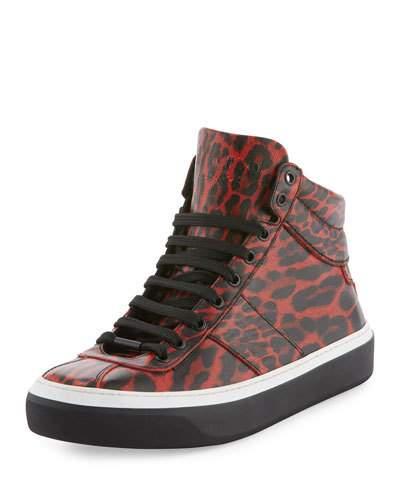 Belgravia Leopard-print Leather High-top