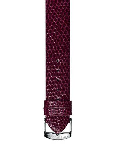 20mm Lizard Watch Band, Wine