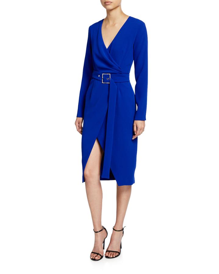 Long-sleeve Crepe Wrap