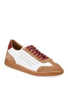 Men's Colorblock Mixed Leather Tennis
