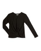 Ellison Knotted Waffle Knit Top,