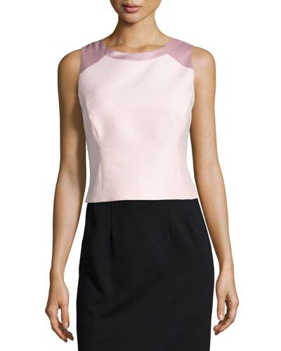 Sleeveless Structured Top,