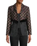 Two-button Mixed-jacquard Jacket