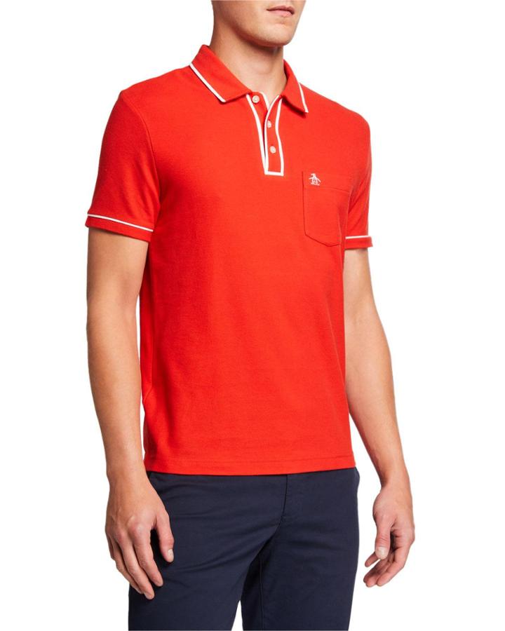 Men's The Earl Contrast-trim Polo