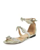 Mike Bow Metallic Flat