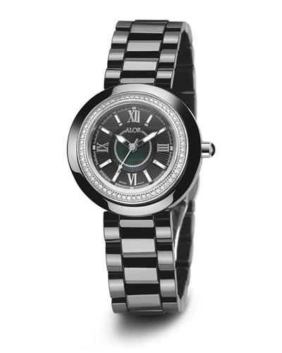 32mm Cavo Ceramic Bracelet Watch, Black