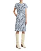 Turbulent Printed Short-sleeve Dress