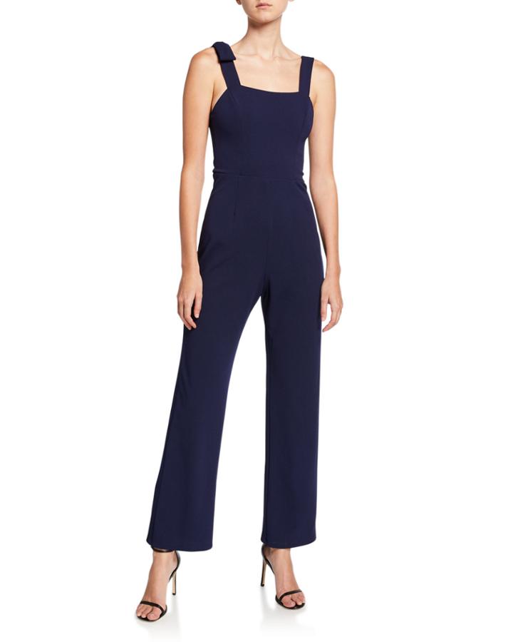 Bow-strap Wide-leg Jumpsuit