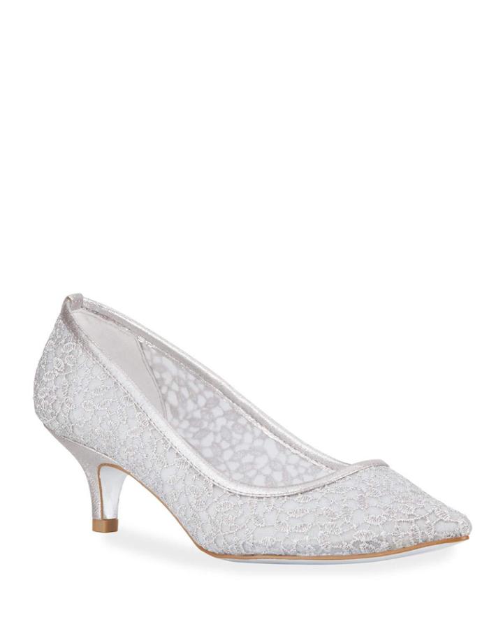 Lois Lace Kitten-heel Pumps
