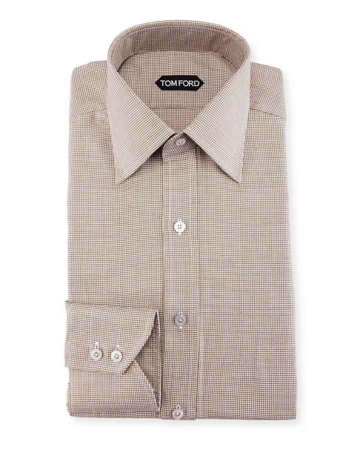 Slim-fit Mini-houndstooth Dress