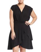 Pierce Wrapped Dress, Black,