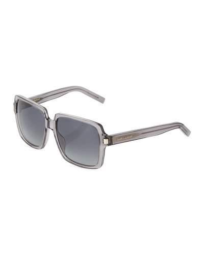 Translucent Square Sunglasses, Gray