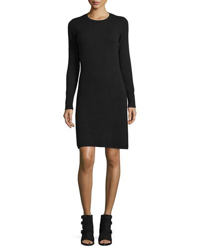 Cashmere Crewneck Sweaterdress,