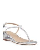 Morrie Metallic Thong Demi-wedge