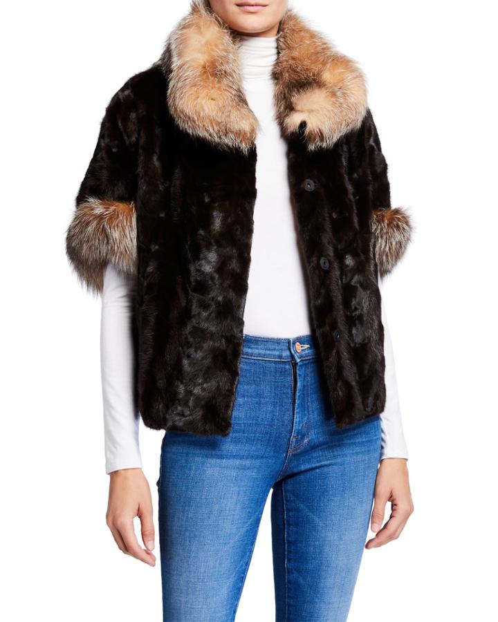 Mink Section Fur Jacket