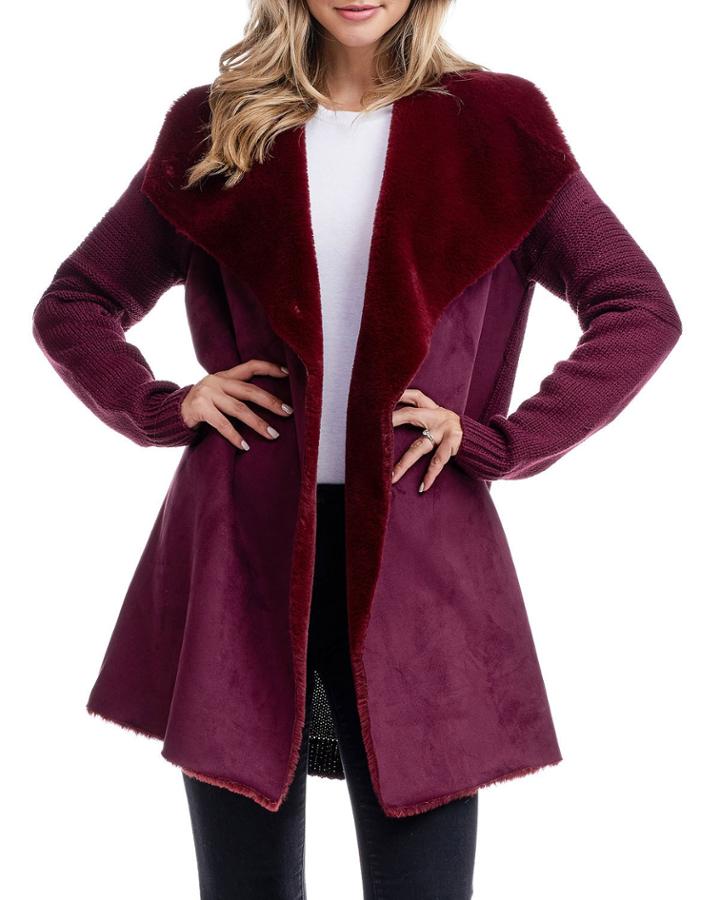 Shawl Faux-shearling Jacket