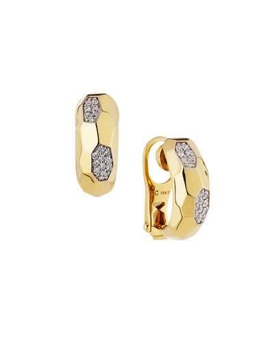 Martellato 18k Diamond Half-hoop Earrings