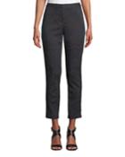 Alexandra Straight-leg Damask-jacquard Ankle Pants