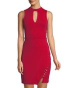 Choker-neck Bandage Dress