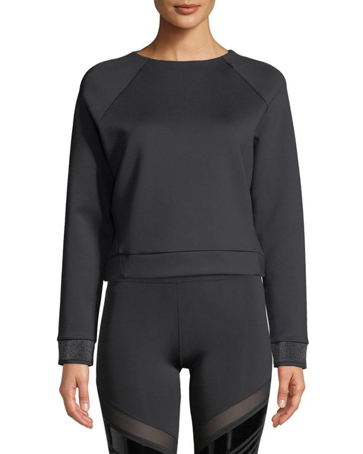 Zadie Open-back Cropped Pullover Top