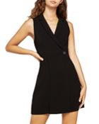 Sleeveless Button Blazer Dress