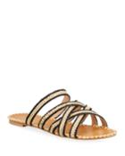 Stanza Crisscross Straps Raffia