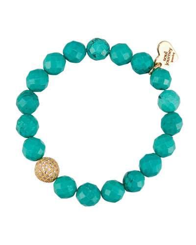 Turquoise Beaded Stretch Bracelet