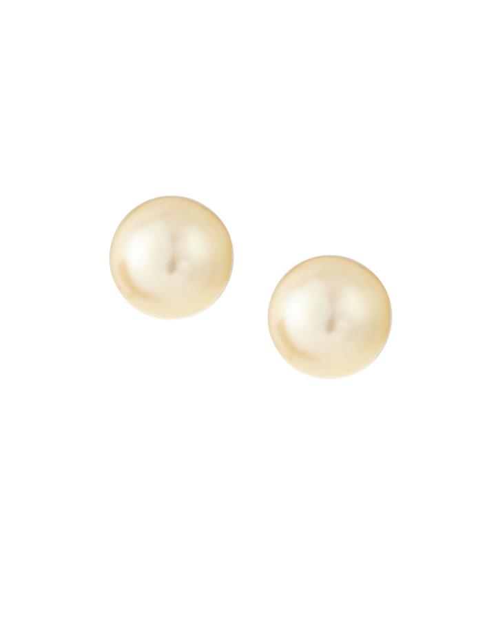 Belpearl South Sea Golden Pearl Stud Earrings,