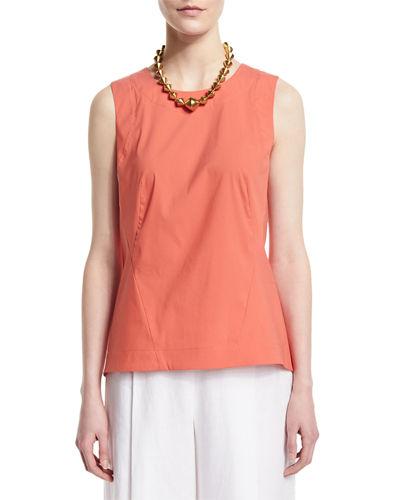 Malina Sleeveless Pleated-back Blouse