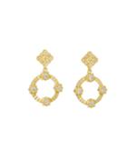 Four Points Open Circle Post Drop Earrings