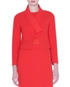 Cara Short Wool Crepe Jacket