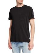 Men's Solid Crewneck Pocket T-shirt