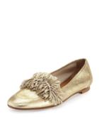 Wild Metallic Fringe Loafer,