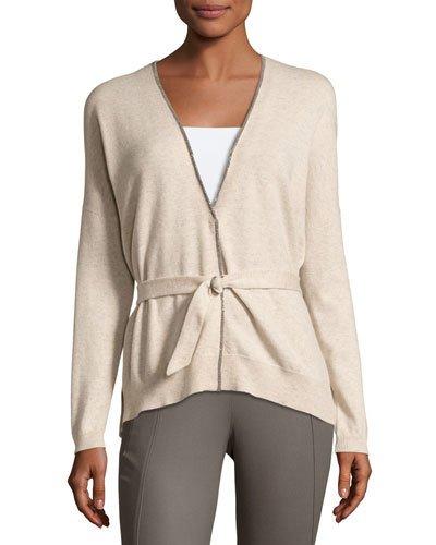 Cashmere Monili-trim Cardigan
