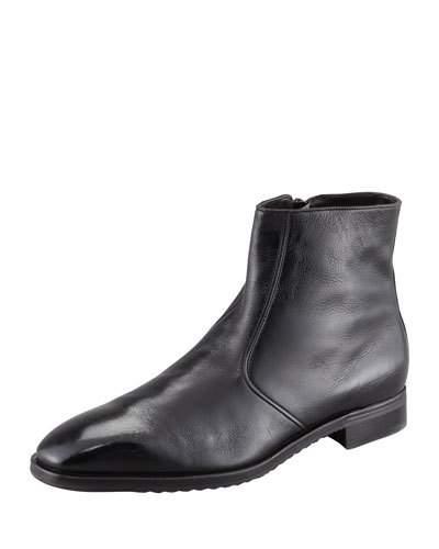 Side Zip Dress Demi Boot, Black