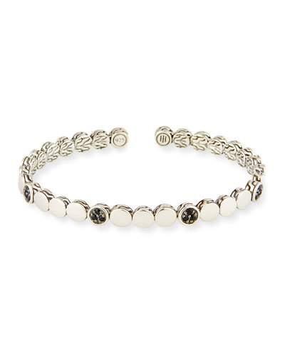 Silver Dot Lava Station Cuff, Black