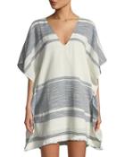 Yarn-dyed Striped Caftan Dress
