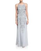 Halter-neck Beaded Gown