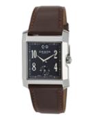 Square Watch W/ Leather