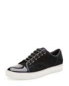 Suede & Patent Leather Low-top