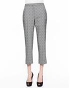 Glen Plaid Jacquard Cropped Pants