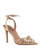 Delia Metallic Leather Point-toe