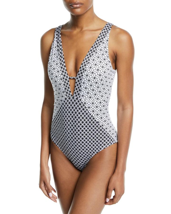 Modular Geo-print Plunging One-piece