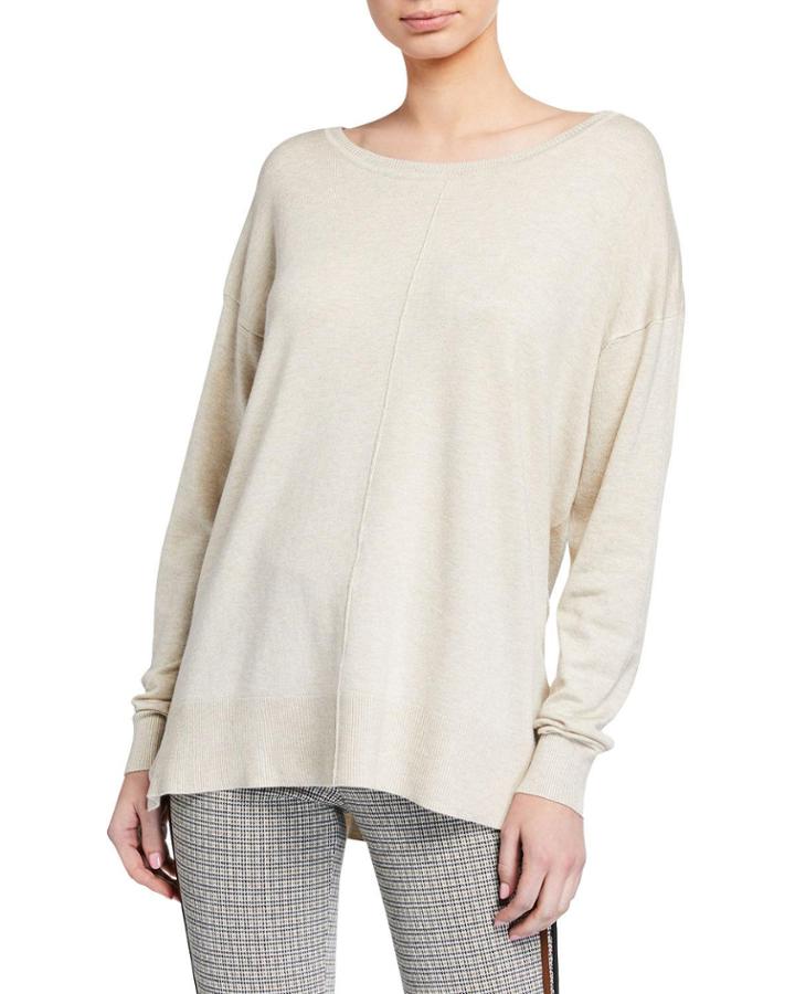 Scoop-neck Center-seam