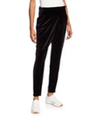 Ruched-waist Jogger Pants, Aubergine