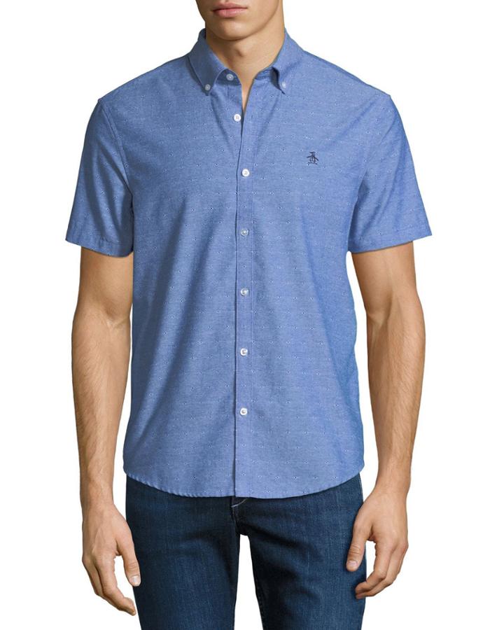 Men's Diamond Dobby Button-down