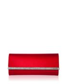 Tuxedo Crystal-trim Satin Clutch Bag